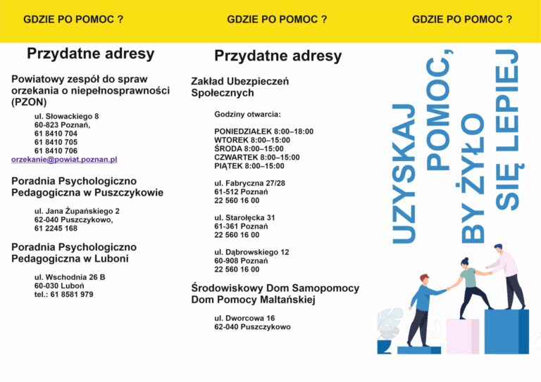 Ulotka informacyjna „Aktywność i Rozwój”